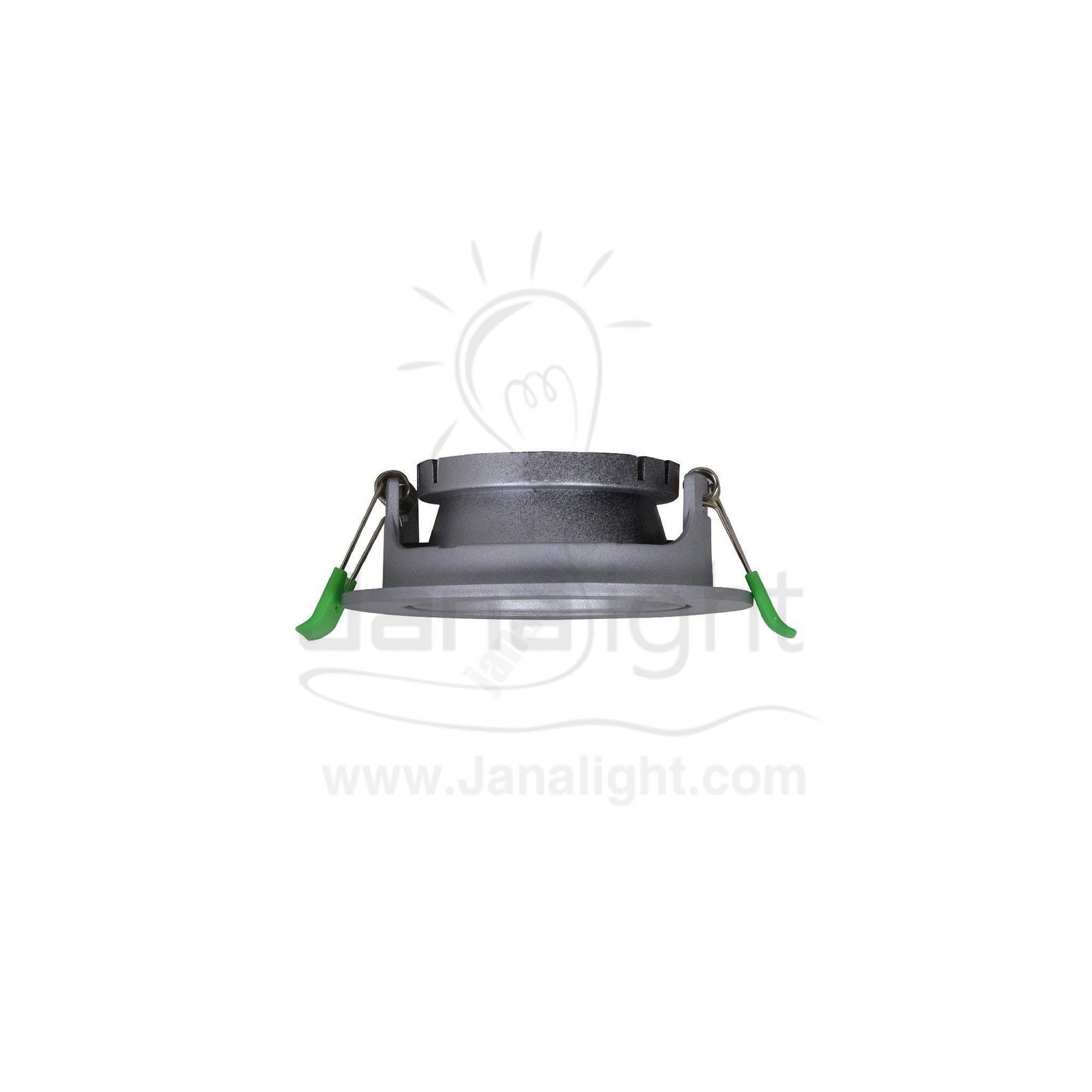 سبوت لايت فارغ متحرك مدور بلاستك فضي جنى لايت JN402 single round silver Spotlight frame